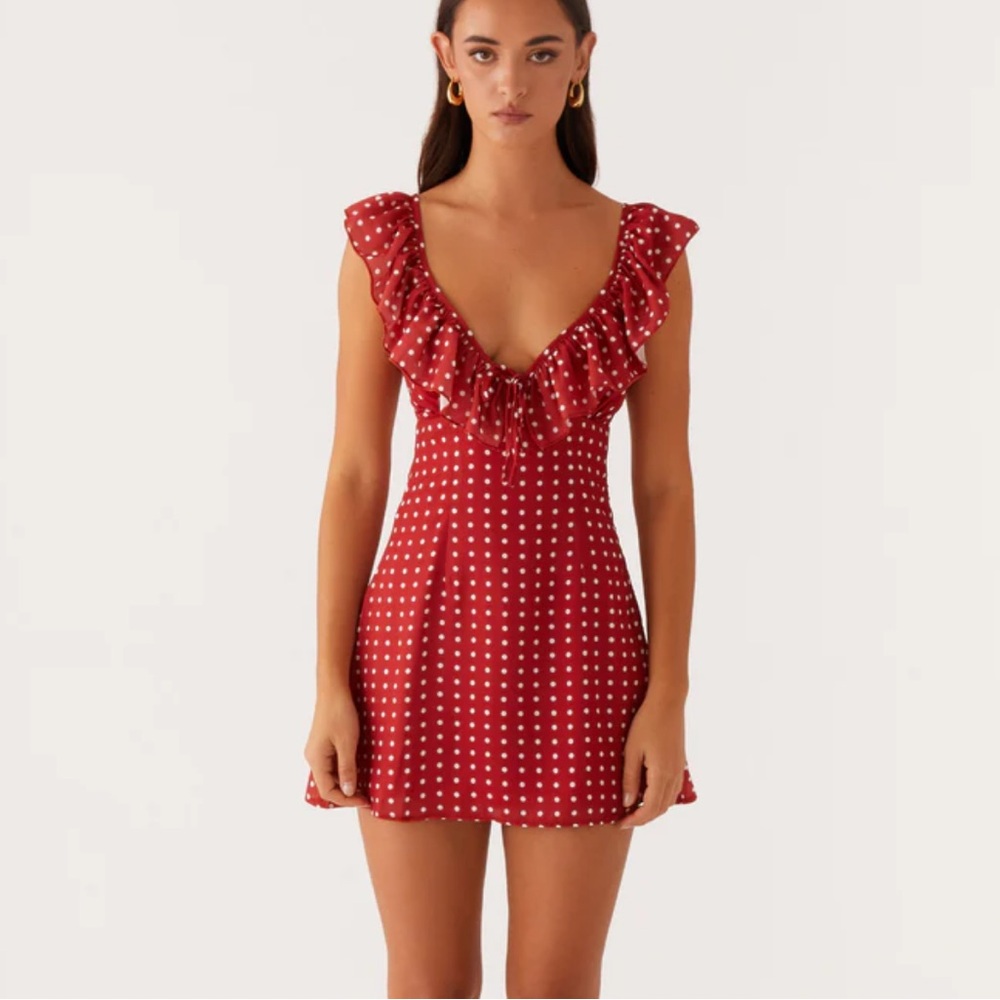 Peppermayo Red Polka Dot Mini Dress